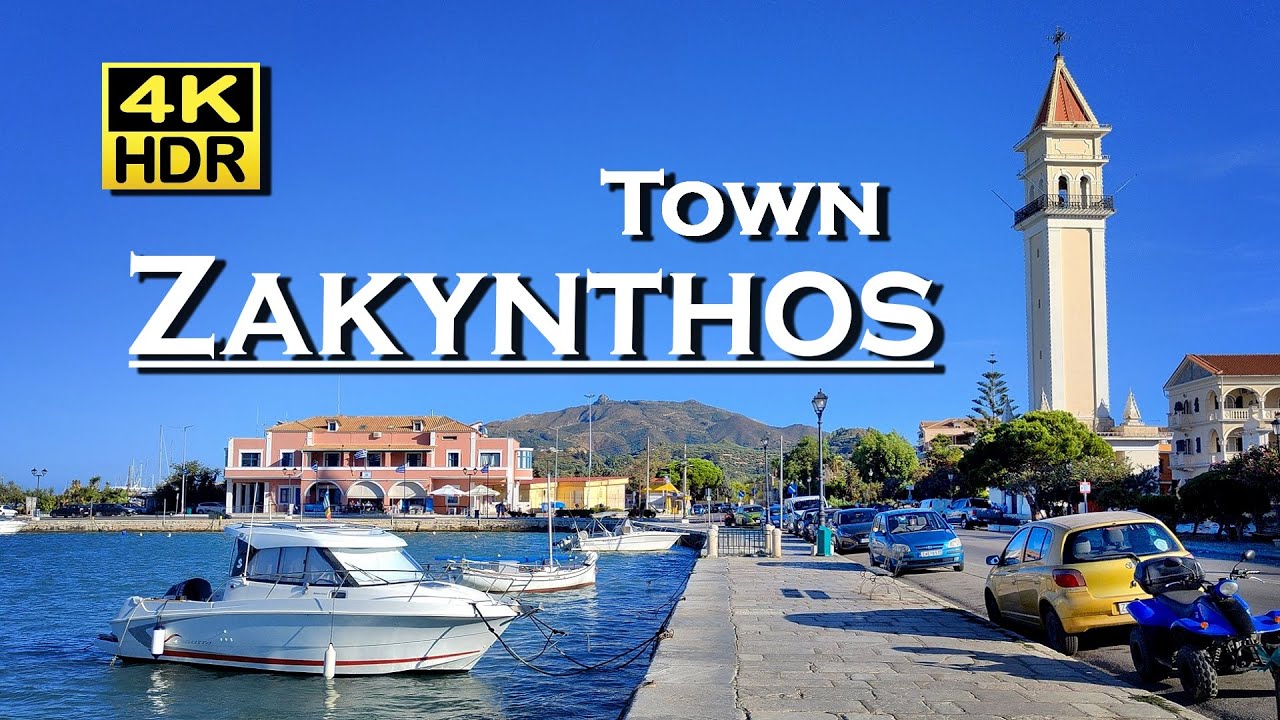 Zakynthos Town, Greece in 4K video HDR ( UHD ) Dolby Atmos 💖 The best ...