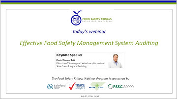 Effective Food Safety Management System Auditing