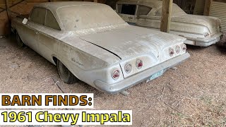 BARN FINDS| 1961 Impala parked for 28 years! #thedustybubble