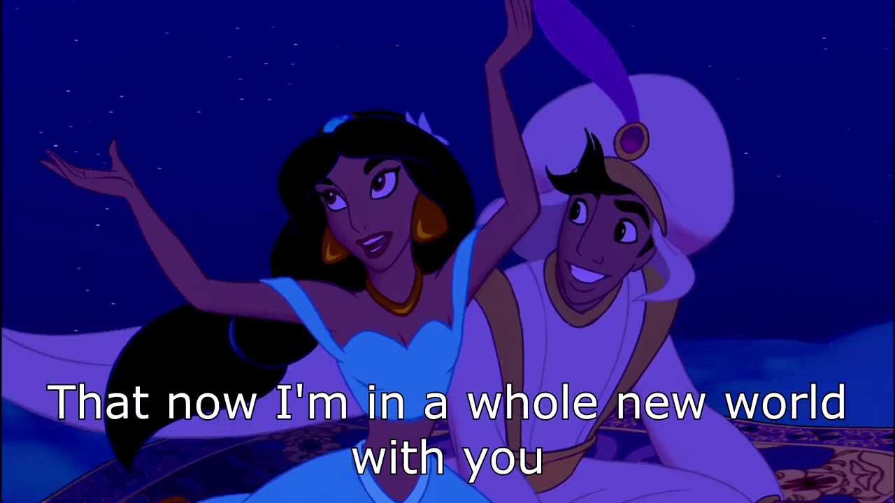 A Whole New World Aladdin 1080 HD with lyrics - YouTube