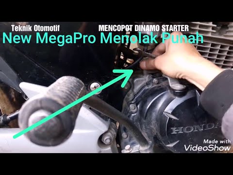 Cara Melepas Dinamo Starter New Megapro Kunci 10 Youtube