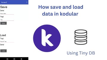 How to use Tiny Database (DB) in Kodular, to store and load data