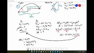 Projectile Motion Problem - Grade 11 Physics - with worksheet