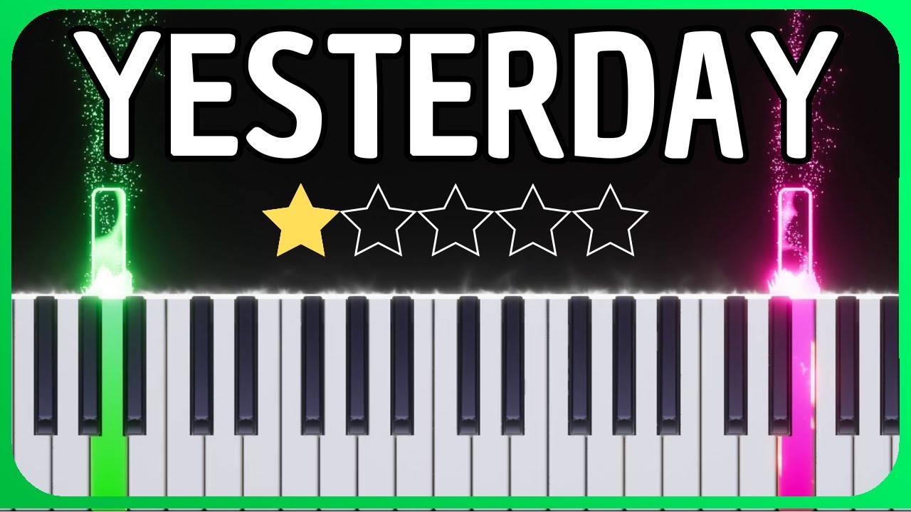 The Beatles - Yesterday - Easy Piano Tutorial + Sheet Music - YouTube