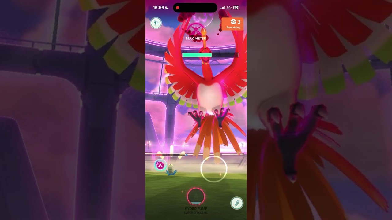 Dynamax Ho-Oh Solo 🍄 (🎯Earthquake/Sacred Fire) , Etern Boost, Partly Cloudy, Lvl 40 Pokemon 
