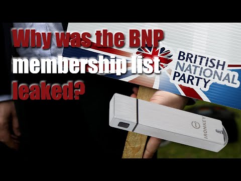 Why was the British National Party membership list leaked?