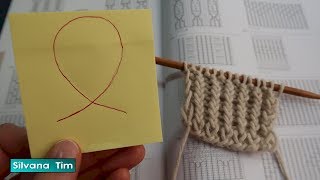 Twisted Knit Stitch and Twisted Purl Stitch - How to Knit. Knitting on two needles.