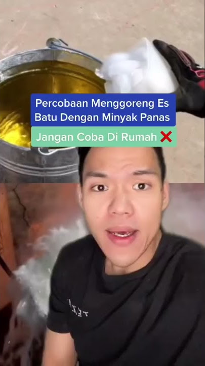 Percobaan menggoreng es batu dengan minyak panas ‼️😱 #Shorts #YouTubeShorts