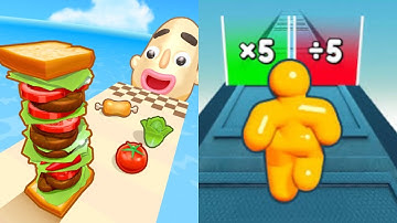 Sandwich Runner | Tall Man Run - All Level Gameplay Android,iOS - NEW MOD APK GIGA UPDATE GAMEPLAY