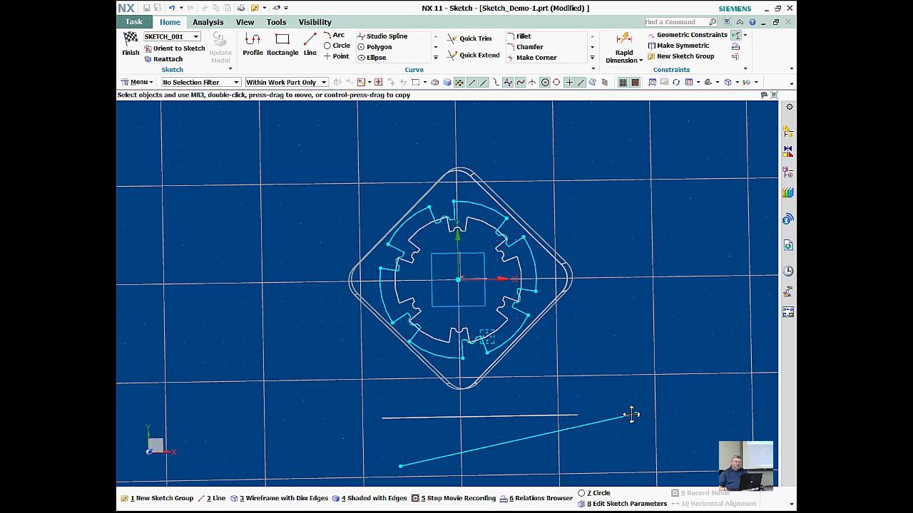 Nx Cad Quick Tips Nx 11 Sketcher Enhancements Part 1 Scalable Groups Youtube
