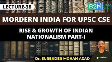 L38: Rise & Growth of Indian Nationalism Part-I | History for UPSC | UPSC CSE/IAS 2021 | SM Azad