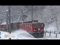 2004-02 [SDw] 2/4 Albula with heavy snowfall! 17 "Classic" RhB trains, (5 freights), in REAL WINTER!