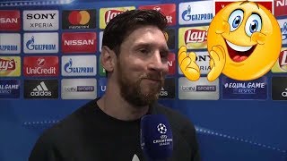 "Messi" talking about "Ronaldo" hatrick against Atletico Madrid