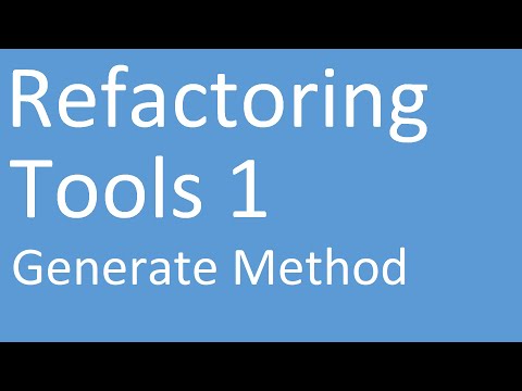Refactoring 1 Generate Method