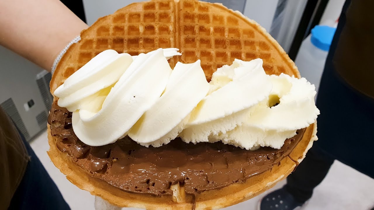 Удивительные навыки приготовления вафель, корейские вафли, корейская уличная еда