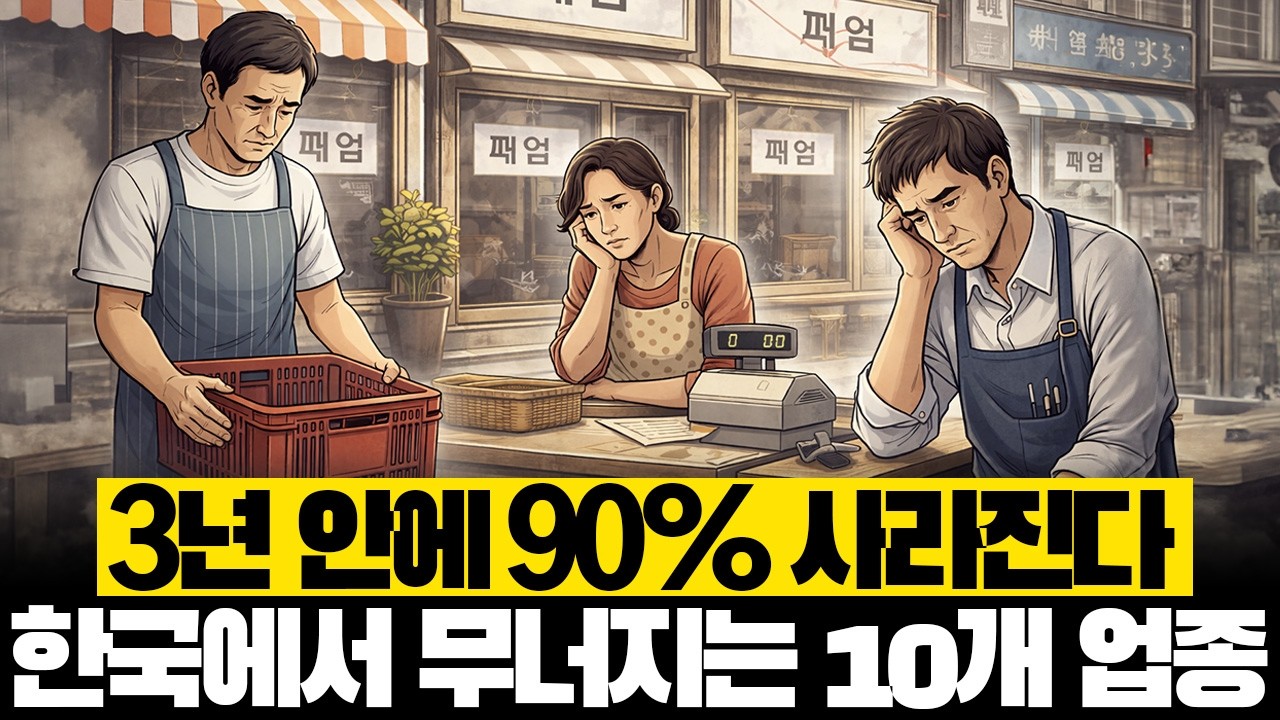 “열심히 할수록 망한다” 2026년 한국 자영업자가 사라지는 업종 10가지