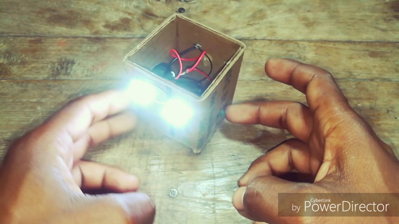 how to make ...cardbord mini Emergency Light.. full demo maker