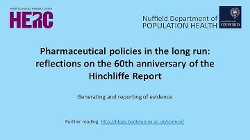 Hinchliffe Symposium - Session 2 (Generating and reporting evidence)