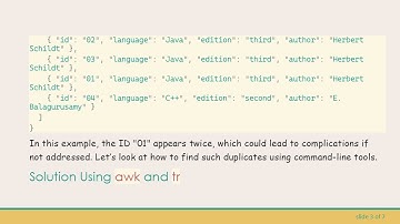 Finding Duplicate IDs in JSON Files Using grep and awk