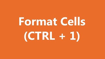 Excel Shortcuts - Format Cells