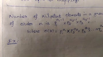Number of nilpotent elements formula