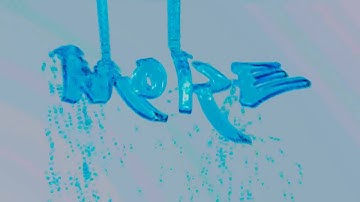 #14 More Intro - water text (Cinema 4D+plugin RealFlow)