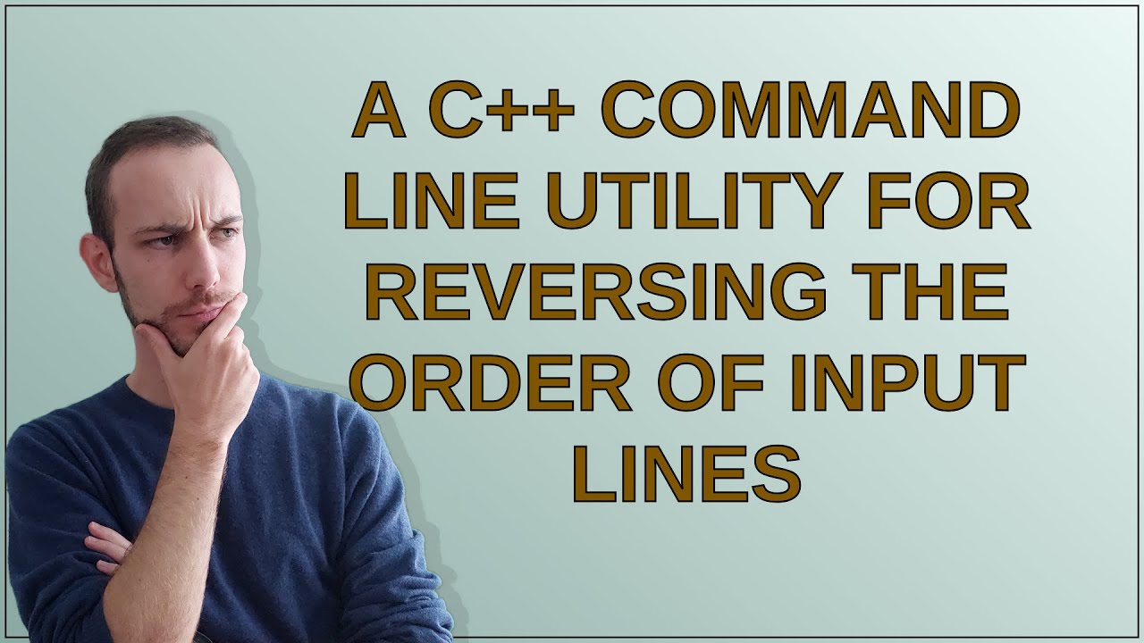 Codereview: A C++ command line utility for reversing the order of input ...