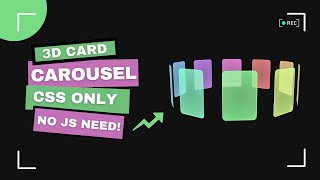 How To Create A 3D Rotating Card Carousel Using Html Css Css Animation Tutorial