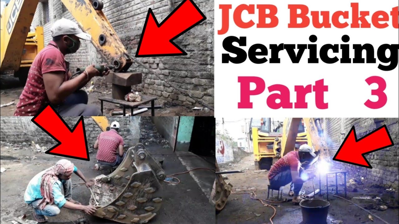 JCB Bucket servicing || jcb service || jcb servicing || backhoe loader ...