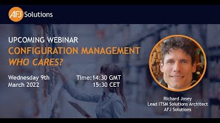 Configuration Management – Who Cares, Webinar.