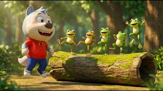 Five Little Speckled Frogs 🐸 Jumping & Counting Song | Wolfoo Kids Songs