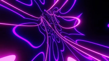 VJ LOOP NEON Pink Tunnel Ring Abstract Background Video RGB Gaming Light 4k Screensaver for TV
