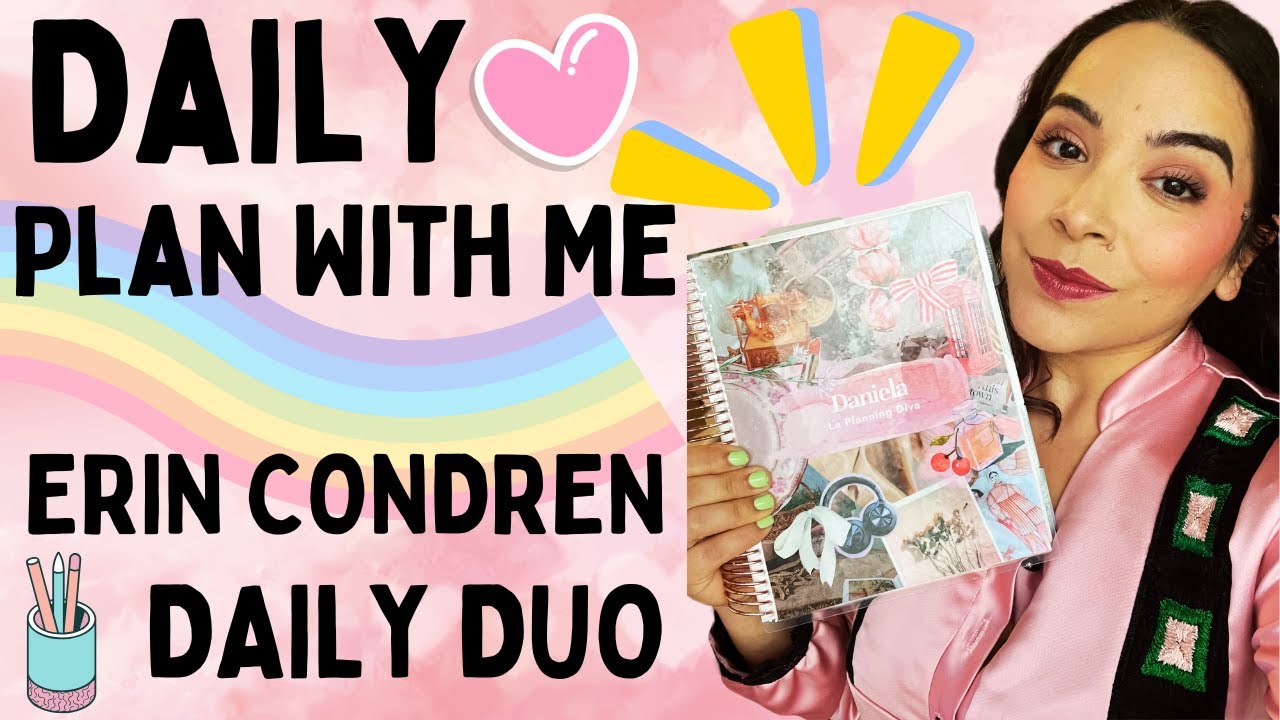 DAILY PLANNER | PLAN WITH ME | ERIN CONDREN DAILY DUO | - YouTube