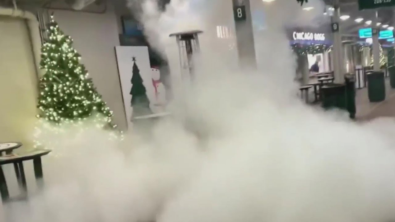 Heater catches on fire during Winterland at Wrigley Field YouTube