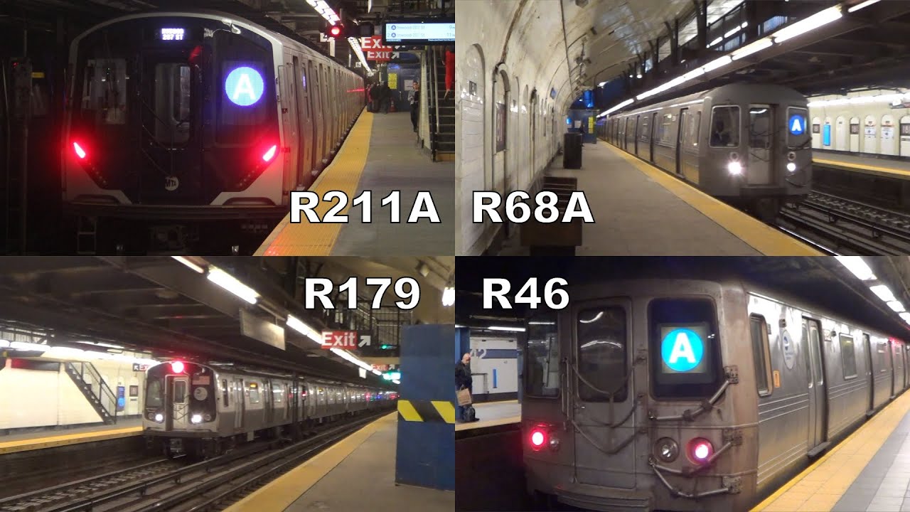 R68 Vs R211 Kawasaki R211A, R68A, R46, and R179 trains all on the (A)! - YouTube