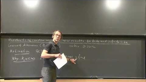 Products of random matrices: new results for finite and infinite size - Gernot Akemann