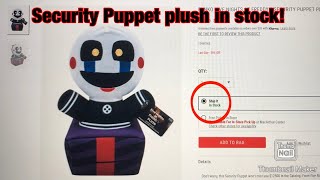 fnaf plush security puppet
