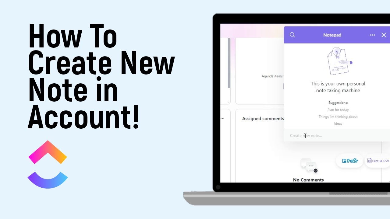How to Create New Note in Clickup Account [easy] - YouTube