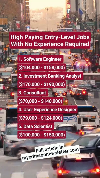Highest Paying Entry Level Cdl Jobs High Paying Entry Level Jobs With No Experience Required #college #job