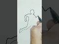 drawing of walking man"۔"Easy Drawing of a Running Man.