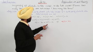 CBSE l Best Free Topic l CLASS 11 l MATHS l SETS l  Application of Set Theory l L51