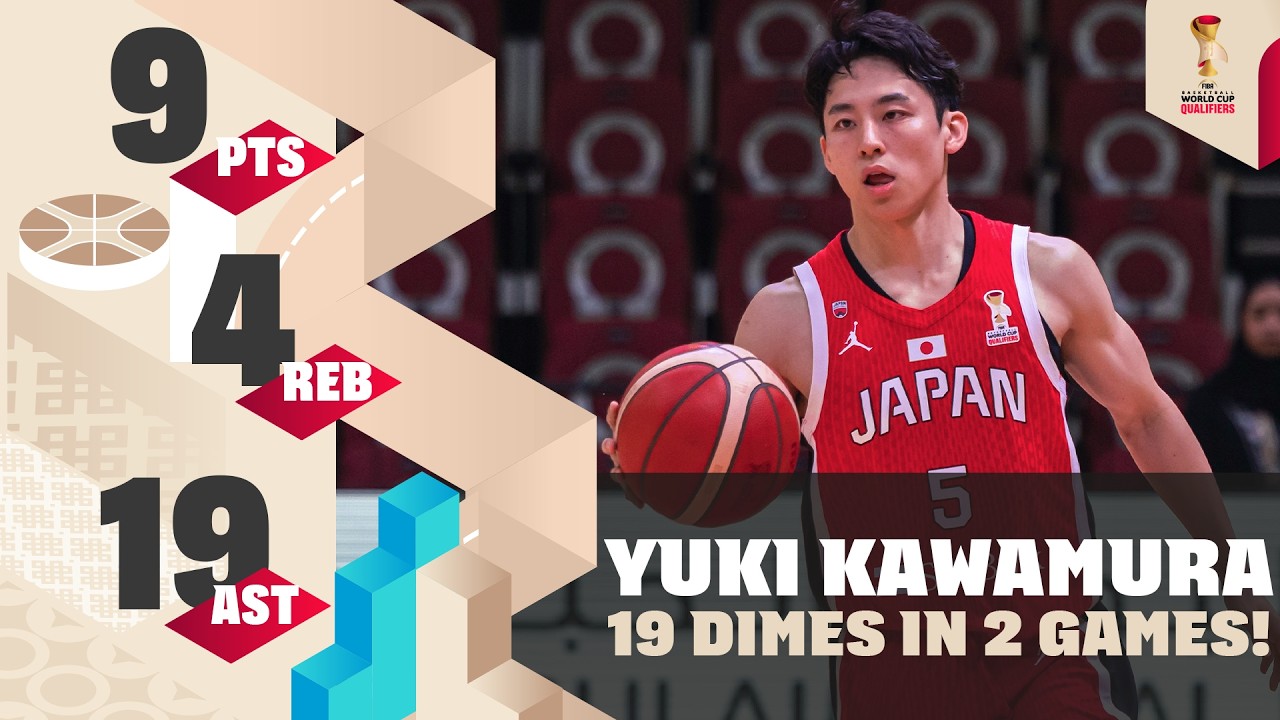 YUKI KAWAMURA sees EVERYTHING! 👀 | Japanese star dropped 19 assists in 2 #FIBAWC Qualifiers games!