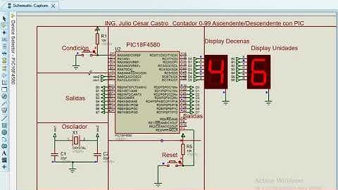 Contador con PIC 18F4550 Ascendente/Descendente 0-99 con 2 Displays Con CCS Complier e Isis Proteus!