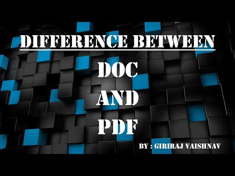 Difference between DOC and PDF