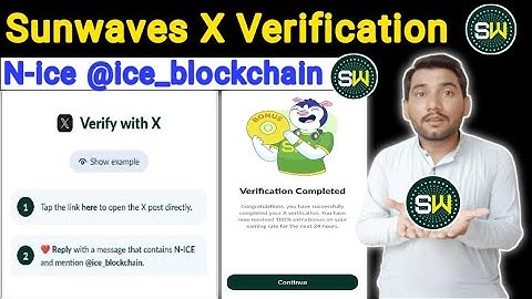 Sunwaves New X KYC Verification N-ice ‎@ice_blockchain | Sunwaves KYC Problem Solve..