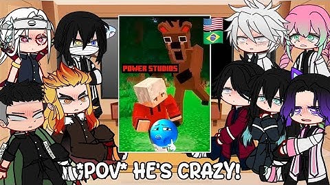 DEMON SLAYER React to POWER STUDIOS | Gacha React | MInecraft | HamoodeG