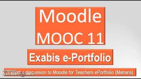MM11 - Export a discussion to Moodle for Teachers ePortfolio (Mahara)
