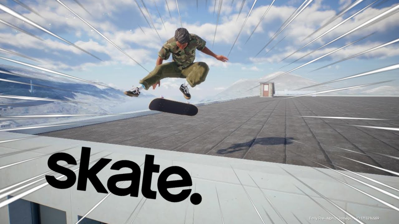 Completing the "Good Luck" stunt challenge on the NEW SKATE. Game **INSANE** - Skate.