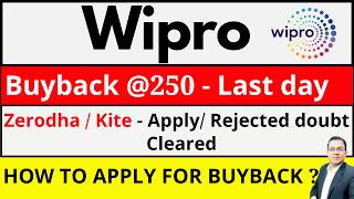 Wipro Buyback how to apply ? Wipro buyback subscription I wipro share latest news I WIPRO BUYBACK
