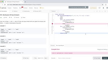 LeetCode - 844. Backspace String Compare - Python